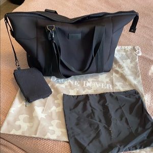 Dagne Dover Black Nylon Tote with Wristlet